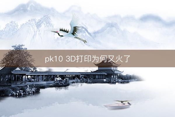 pk10 3D打印为何又火了