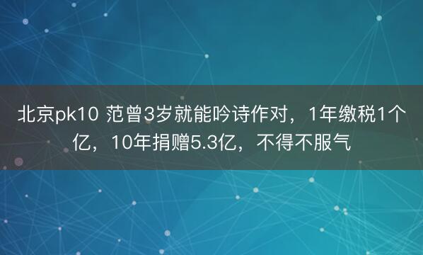 北京pk10 范曾3岁就能吟诗作对,1年缴税1个亿,10年捐赠5.3亿,不得不服气