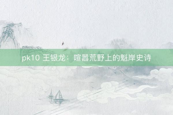 pk10 王银龙：喧嚣荒野上的魁岸史诗