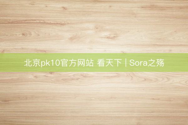 北京pk10官方网站 看天下 | Sora之殇