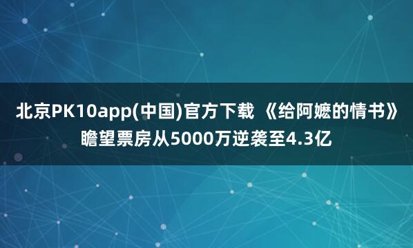 北京PK10app(中国)官方下载 《给阿嬷的情书》瞻望票房从5000万逆袭至4.3亿
