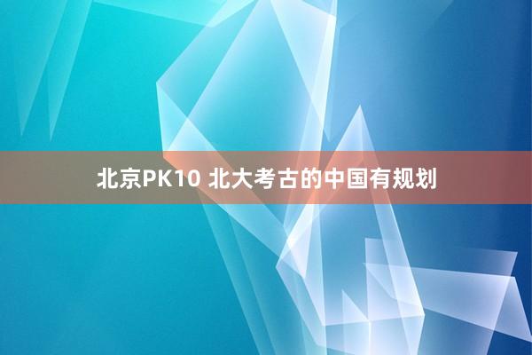 北京PK10 北大考古的中国有规划