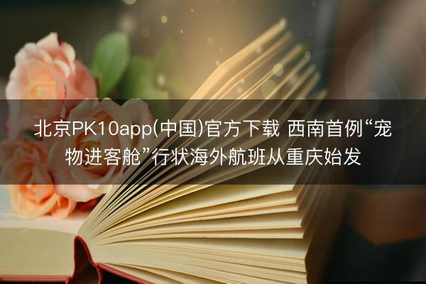 北京PK10app(中国)官方下载 西南首例“宠物进客舱”行状海外航班从重庆始发