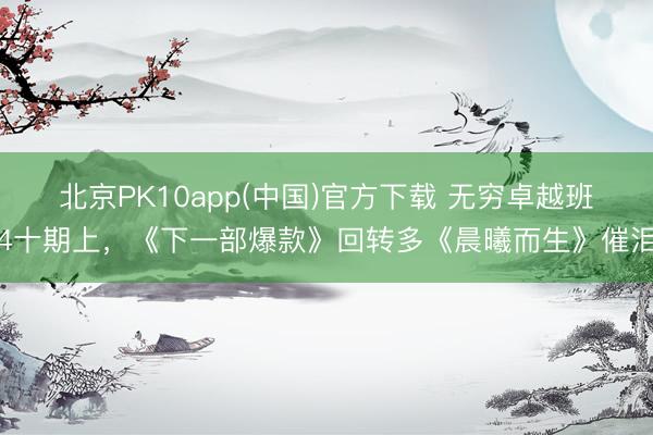 北京PK10app(中国)官方下载 无穷卓越班4十期上，《下一部爆款》回转多《晨曦而生》催泪