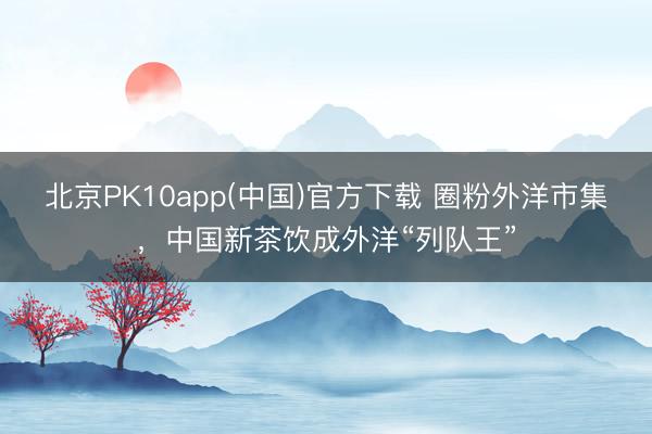 北京PK10app(中国)官方下载 圈粉外洋市集，中国新茶饮成外洋“列队王”