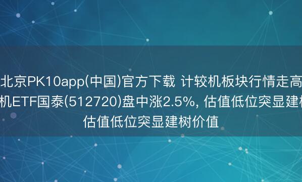 北京PK10app(中国)官方下载 计较机板块行情走高, 计较机ETF国泰(512720)盘中涨2.5%, 估值低位突显建树价值