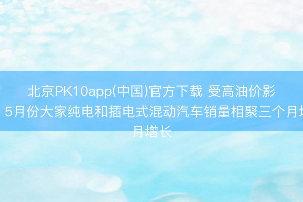 北京PK10app(中国)官方下载 受高油价影响，5月份大家纯电和插电式混动汽车销量相聚三个月增长